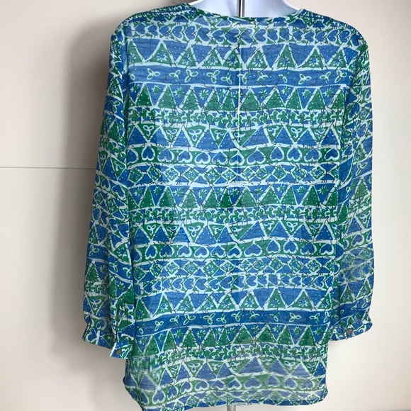 Two by Vince camuto sheer boho tunic top - Picture 3 of 6